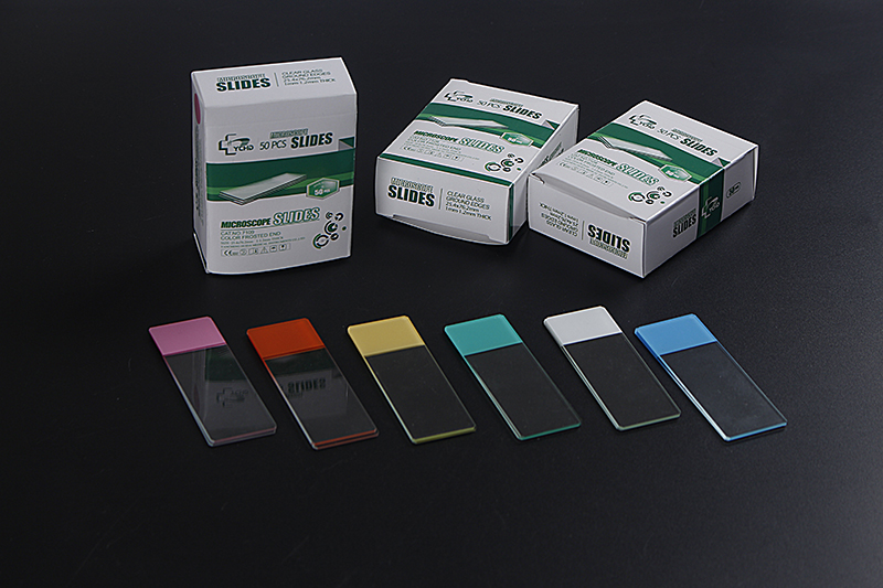 Color Frosted Microscope Slides With GROUND Edges Made From 