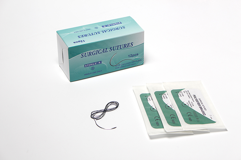 polyester surgical suture thre